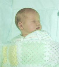 Romilly Trigwell at 3 weeks